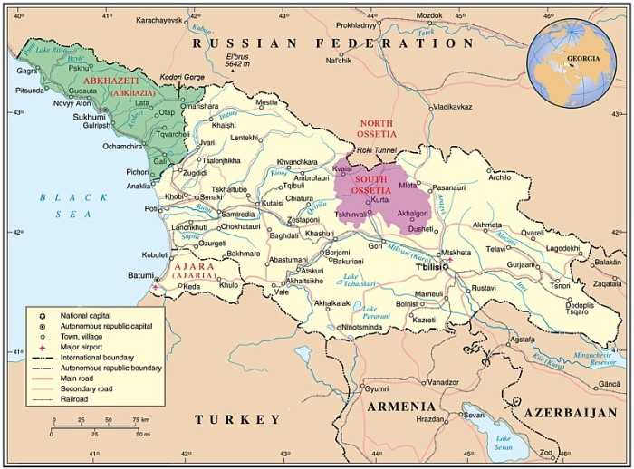 Tskhinvali map